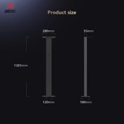 GWUYU EV Charging Holder Pedestal Stand Easy to Install Universal EV Charging Mounting Pole Aluminum Alloy EVSE Pillar Stand