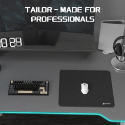 ATTACK SHARK Gaming Mouse Pad, Microfiber, Non-Slip Rubber Base, Waterproof, Smooth Surface with Heavy Texture, 450 x 400 x 4 mm