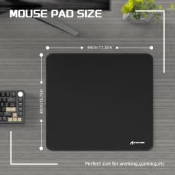 ATTACK SHARK Gaming Mouse Pad, Microfiber, Non-Slip Rubber Base, Waterproof, Smooth Surface with Heavy Texture, 450 x 400 x 4 mm