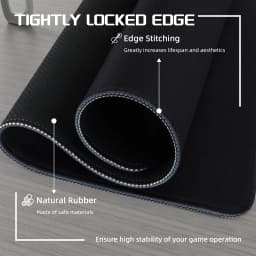 ATTACK SHARK Gaming Mouse Pad, Microfiber, Non-Slip Rubber Base, Waterproof, Smooth Surface with Heavy Texture, 450 x 400 x 4 mm