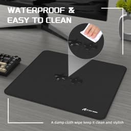ATTACK SHARK Gaming Mouse Pad, Microfiber, Non-Slip Rubber Base, Waterproof, Smooth Surface with Heavy Texture, 450 x 400 x 4 mm