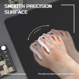 ATTACK SHARK Gaming Mouse Pad, Microfiber, Non-Slip Rubber Base, Waterproof, Smooth Surface with Heavy Texture, 450 x 400 x 4 mm