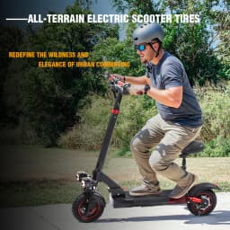 800W Portable Electrice Scooter with Seat, 10"Off-Road Vacuum Tire, 30 Miles Range,Foldable E-Scooter
