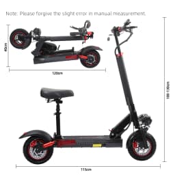 800W Portable Electrice Scooter with Seat, 10"Off-Road Vacuum Tire, 30 Miles Range,Foldable E-Scooter
