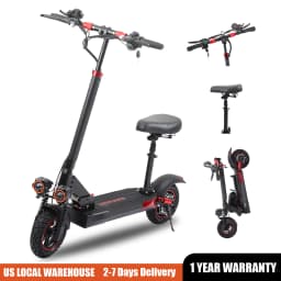 800W Portable Electrice Scooter with Seat, 10"Off-Road Vacuum Tire, 30 Miles Range,Foldable E-Scooter