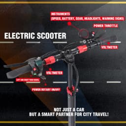 800W Portable Electrice Scooter with Seat, 10"Off-Road Vacuum Tire, 30 Miles Range,Foldable E-Scooter