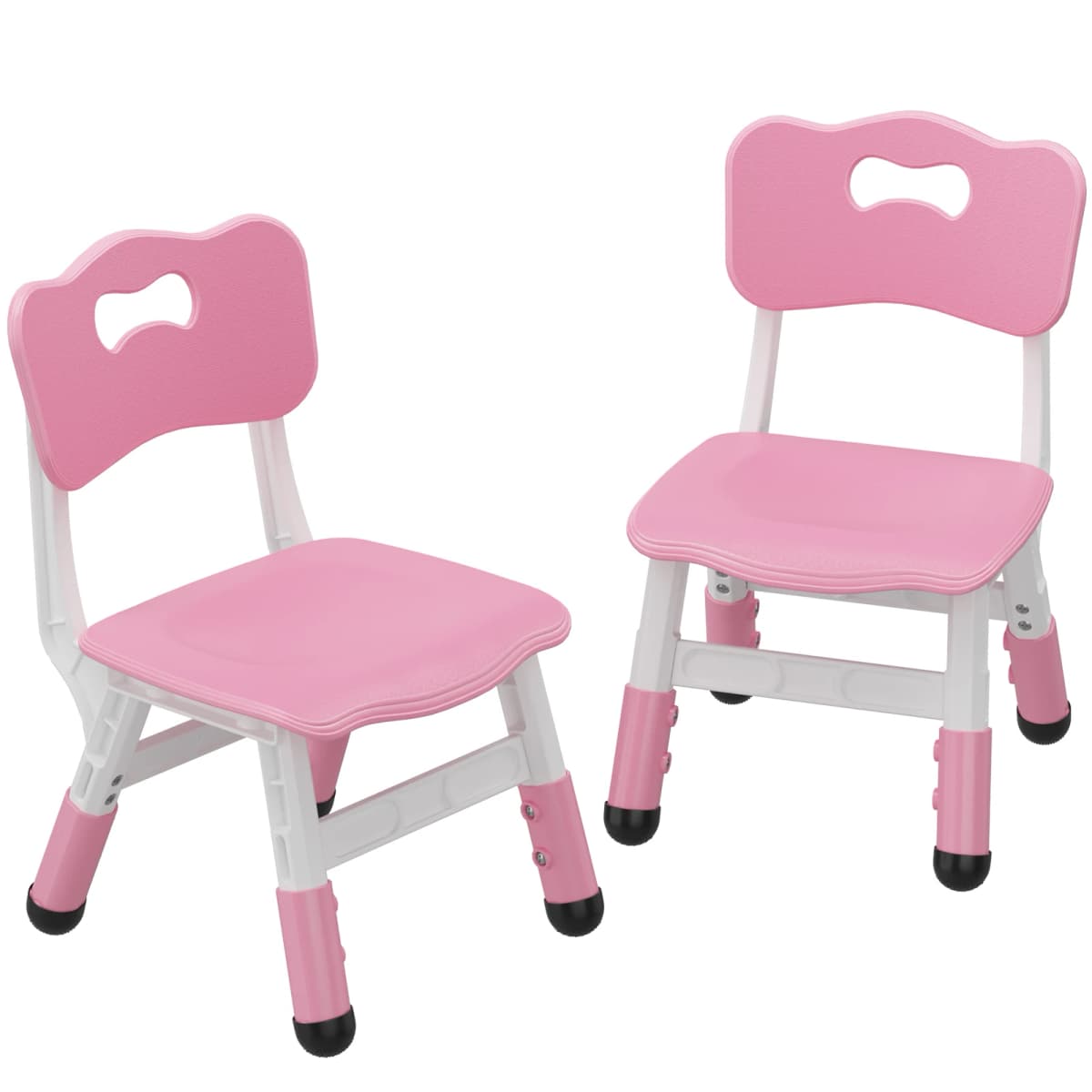Kids Chairs 2 Pack, 3 Level Height Adjustable Chairs for Children Girls Boys , Plastic Kids Chair for Home Family Classroom