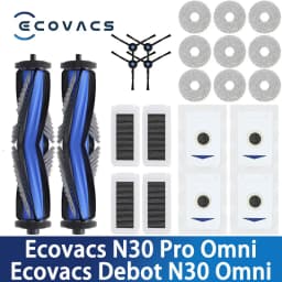 Compatible for Ecovacs Debot N30 Omni / N30 Pro Omni Robot Vacuum Accessories Main Side Brush Hepa Filter Rag Dust Bag Parts