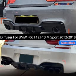 Magickit Dual & Single Exhaust Rear Bumper Diffuser Lip for BMW F06 F12 F13 640i 650i M Sport 2012-2018 Coupe 2Door Sedan 4-Door