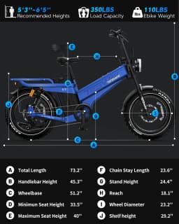 TESWAY X7 AWD Electric Bike 3000W Peak Motor 52V 60Ah Battery 60km/h Max Speed 20x4.0'' Fat Tires Hydraulic Brakes E-bike