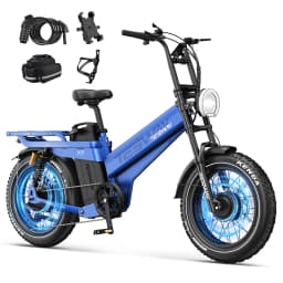 TESWAY X7 AWD Electric Bike 3000W Peak Motor 52V 60Ah Battery 60km/h Max Speed 20x4.0'' Fat Tires Hydraulic Brakes E-bike