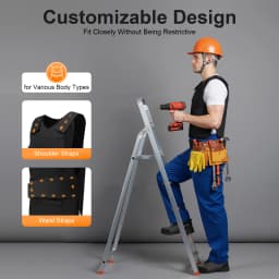 21.65*20.87inch Outdoors Protective Vest Manganese Steel Adjustable Security Training Protective Vest for Security Personnel Pol