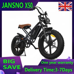 Jansno ebike X50 Adult Electric Bicycle 1000W Men's E-Mountain Bike 48V 17AH Battery 20 Inch Fat Tire Off-Road Electric Bike