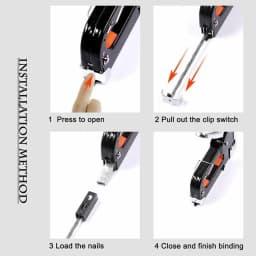 Heavy Duty 3-in-1 Staple Gun with 1000 Staples Adjustable Force Wall Stapler Quick Jam Release Anti-Slip Upholstery