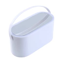 【Breeins】Portable Vanity Travel Makeup Box with LED Lighted Mirror, Pink / White
