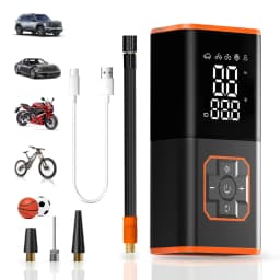 Portable car tyre inflator,tyre air pump, car air compressor, digital air compressor suitable for cars, motorcycles and bicycles
