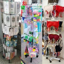6 Tier Retail Display Stand with Height Adjustable for Hat Sock Jewellery(Black)