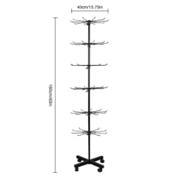 6 Tier Retail Display Stand with Height Adjustable for Hat Sock Jewellery(Black)
