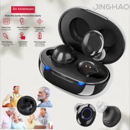 JINGHAO Hearing Aid - Mini, Clear Voice, OTC,Rechargeable Long 12 hours of use,Fashionable and nearly invisible