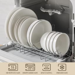 MALACASA LEILA 12/16/24/32 Ceramic Plate Sets White Porcelain Dinnerware Set with 4/6 PCS Dinner Plate/Dessert/Cereal Bowl/Soup