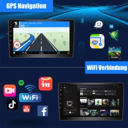 ESSGOO 9" Android 15 4+64G Car Stereo Radio For Fiat Ducato/Peugeot Boxer/Citro Carplay Android Auto GPS Navi FM RDS WiFi BT SWC