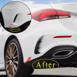 For Mercedes A Class W177 Rear Bumper Spoiler Canard A35 A180 A200 A220 A260 Sedan AMG Line 2018 2019 2020 2021 2022