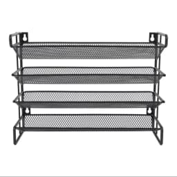 【Breeins】 Black 4 Tier Metal Spice Rack Organizer
