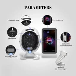 3D digital AI High Configuration 36 Million A6 Intelligent Facial Visia Skin Analyzer machine with Handle Microscopic Detector