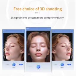 3D digital AI High Configuration 36 Million A6 Intelligent Facial Visia Skin Analyzer machine with Handle Microscopic Detector