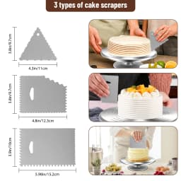35-Piece Cake Decorating Set,Rotating Cake Stand,Includes Palette Knife and Cream Scraper Accessories for Professional Baking