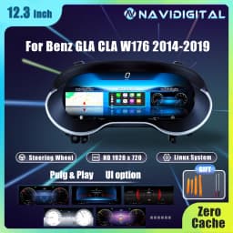 Navigital 12.3'Dashboard Cluster For Mercedes Benz C GLA CLA W176 117 C177 X156 2014 6 Ntg4.5 5.0 Auto Instrument Paneel Cockpit