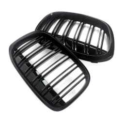 MAGICKIT Front Kidney Hood Grille Grill for BMW X1 F48 F49 2016 2017 2018 2019 Centre Grill Glossy Black Accessories