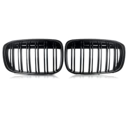 MAGICKIT Front Kidney Hood Grille Grill for BMW X1 F48 F49 2016 2017 2018 2019 Centre Grill Glossy Black Accessories