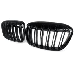 MAGICKIT Front Kidney Hood Grille Grill for BMW X1 F48 F49 2016 2017 2018 2019 Centre Grill Glossy Black Accessories