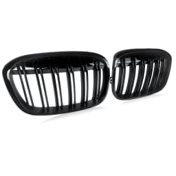 MAGICKIT Front Kidney Hood Grille Grill for BMW X1 F48 F49 2016 2017 2018 2019 Centre Grill Glossy Black Accessories