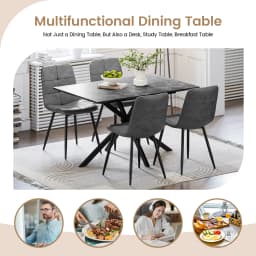 Extendable Dining Table,120-160 cm Rectangular Kitchen Table for Dining Room, Kitchen,Restaurant