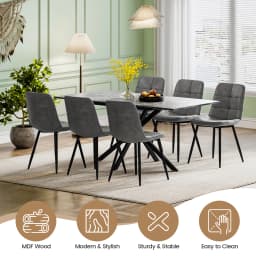 Extendable Dining Table,120-160 cm Rectangular Kitchen Table for Dining Room, Kitchen,Restaurant