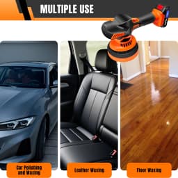 NEW! DayPlus 21V Car Polisher Buffer Machine Cordless 6-Speed Electric Polisher Kit 150mm Base for Polishing Sanding 2 Battery