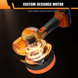 NEW! DayPlus 21V Car Polisher Buffer Machine Cordless 6-Speed Electric Polisher Kit 150mm Base for Polishing Sanding 2 Battery