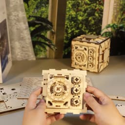 3D Wooden Puzzle For Adults DIY Locker Puzzle Box with Model Kit Christmas Gifts