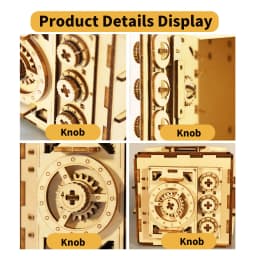 3D Wooden Puzzle For Adults DIY Locker Puzzle Box with Model Kit Christmas Gifts