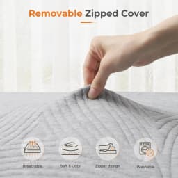 Vesgantti 3-Inch Gel Memory Foam Mattress Topper for Cool Sleep & Back Pain Relief Certipur-Us Certified with Washable Cover