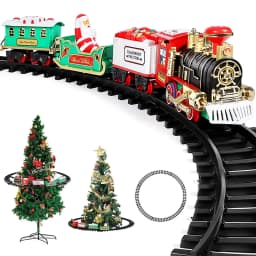 Hanging Christmas Train Set with Light Sound Christmas Toy Train Electric Tracks Toys for Kids Indoor Christmas Decoration