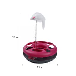 Interactive Cat Toy, 3-in-1 Disc, Ball and Mouse Game, Engaging Exercise and Play for Cats of All Ages