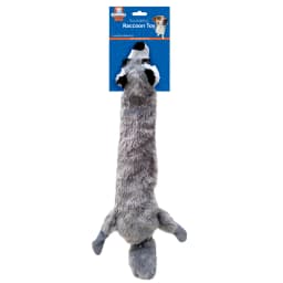 Fluffy Squeaking Raccoon Dog Toy Soft Plush Chew Toy with Dual Squeakers, Interactive Play Toy for Dogs and Puppies