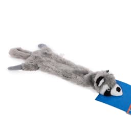 Fluffy Squeaking Raccoon Dog Toy Soft Plush Chew Toy with Dual Squeakers, Interactive Play Toy for Dogs and Puppies