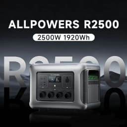 ALLPOWERS R2500 Portable Power Station 1920Wh Expandable to 20kWh LiFePO4 Battery 2500W Solar Generator for Emergency Household