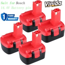 VINIDA BAT140 4.8Ah 1/2/4Pack 14.4V Ni-MH Battery Replace for Bosch BAT038 BAT040 BAT159 Cordless Power Tool Battery pin