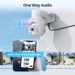 ZOSI 5MP/2MP 360°View Wired Security Camera System Audio Recording Pan Tilt Surveillance Cameras In/Outdoor H.265+ 8CH CCTV DVR