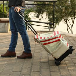Folding Luggage Trolley Wheel Shopping Cart Portable Hand Truck Barrow Cart Travel Luggage Home Use Cart Adjustable Pull Rod